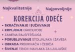 Potrebna šnajderka sa radnim iskustvom  za rad na korekciji odece0692539841