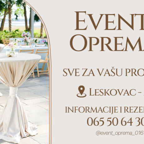Izdavanje barskih stolova, paviljona, stolova/klupa za sve vrste proslava
