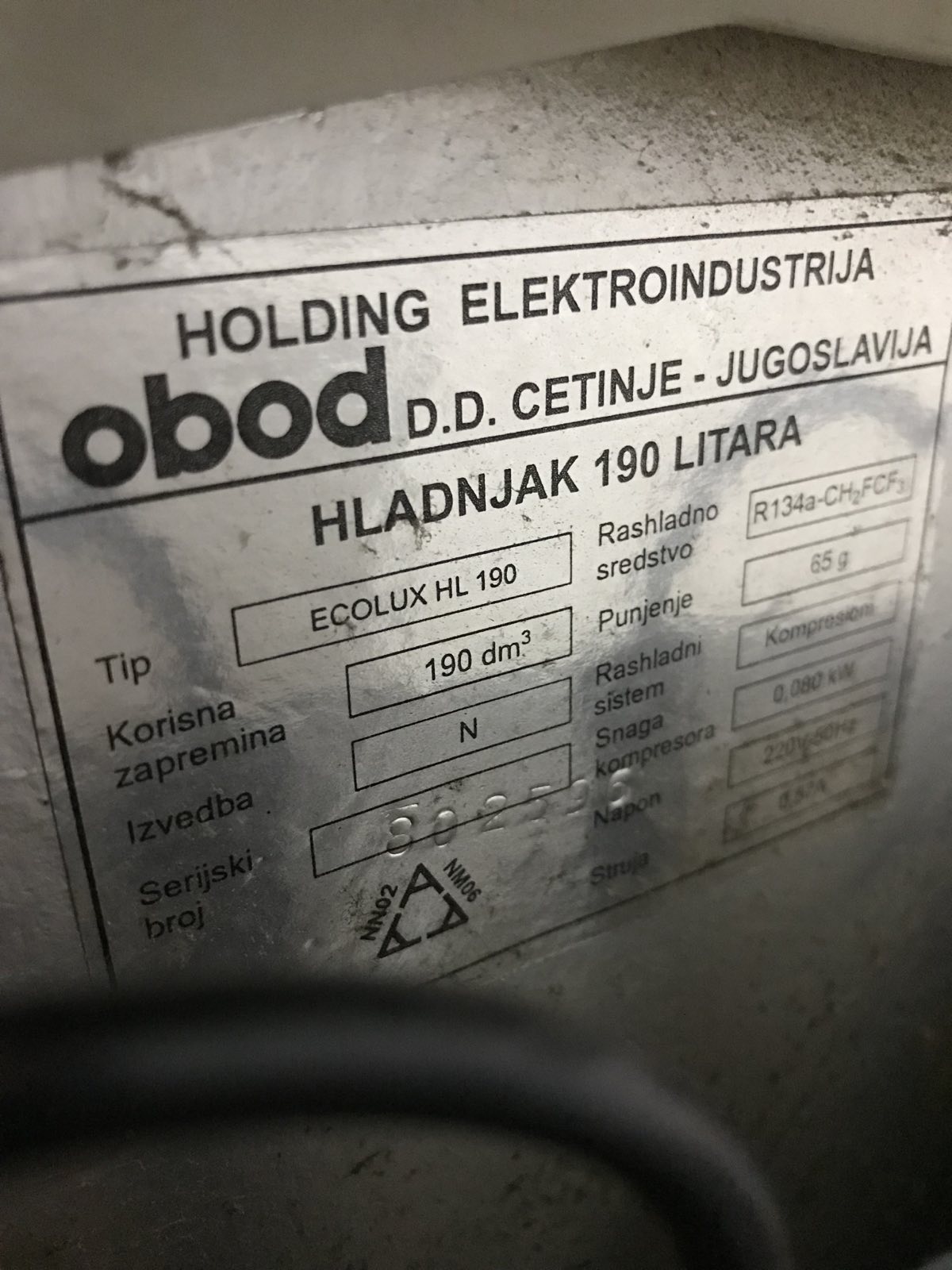 Frizider Hladnjak-kombinovani 190 L Obod EKOLUX vrata padaju Niš 50 €