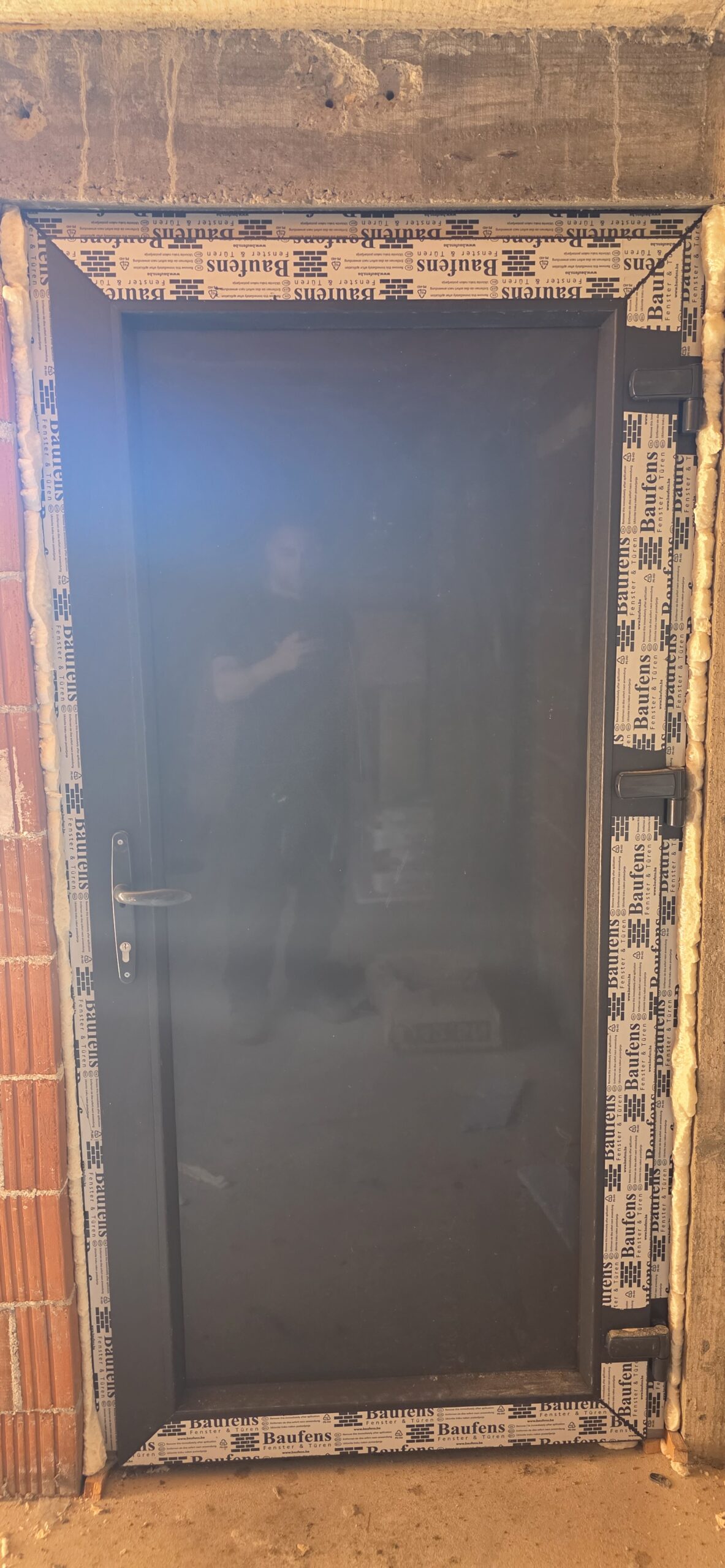 PVC vrata sa Alu panel u sredini