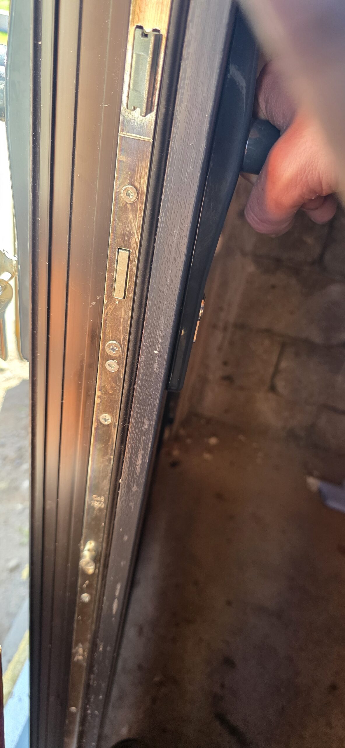 PVC vrata sa Alu panel u sredini