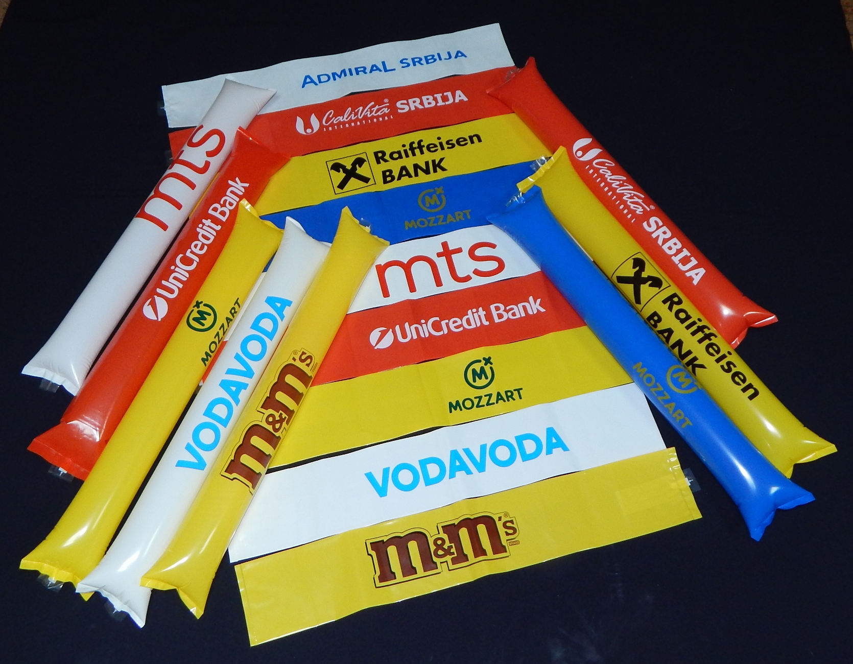 Navijačke udaraljke, palice za navijanje, klepersi,cheering sticks , bastoms stics, štampa