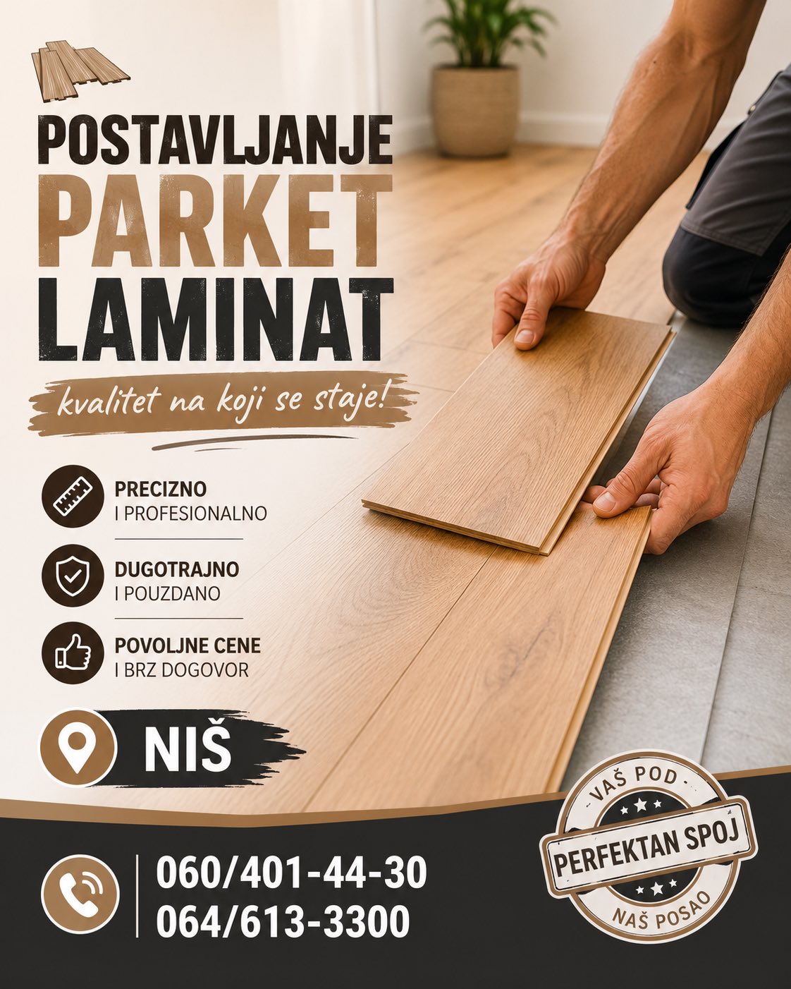 POSTAVLJANJE PARKETA I LAMINATA – NIŠ