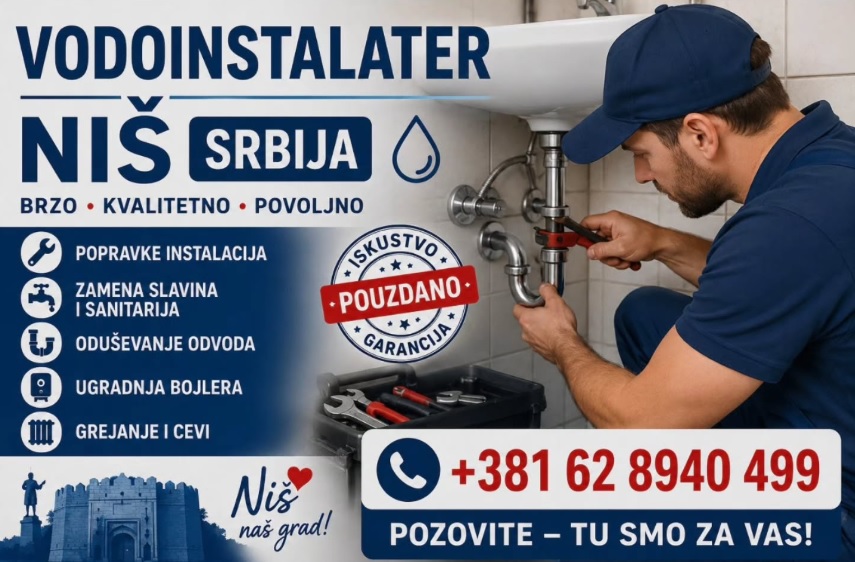 VODOINSTALATER NIŠ – brzo, kvalitetno i pouzdano!